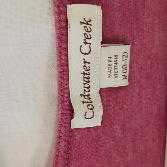 💥Coldwater Creek,  Sz M, cranberry pink, gathered neck, good to bundle - Picture 3 of 5